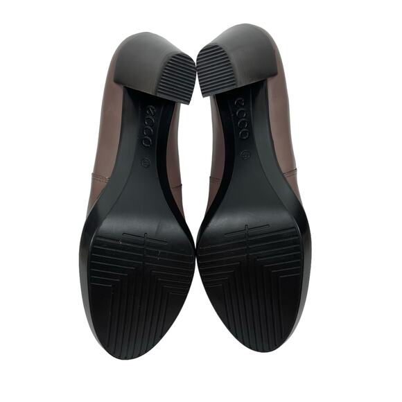 Ecco Shape 55 Plateau Stack Ankle Boots Leather Dark Brown Size 41 - Picture 10 of 14